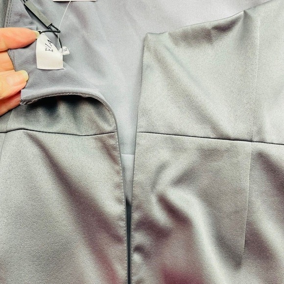 Revolve Elliatt Camo Cocktail Dress Womens XL Gray Satin Asymmetrical Halter NWT - Picture 11 of 11